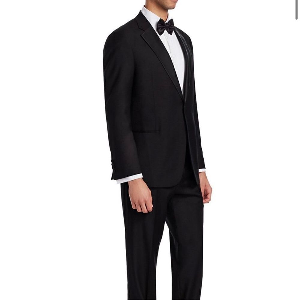 Emporio Armani virgin wool/silk blend tuxedo blazer size 56 New with defect